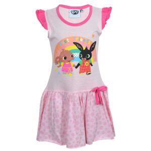 Pamučna haljina Bing Bunny za djevojčice, ružičasta ljetna haljina s printom Bing i Flop - Moda i odjeća