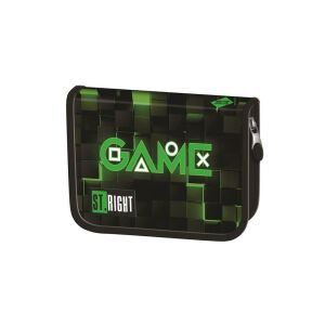 St.Right Green Game kihajtható tolltartó, ferde nézet - Unipap