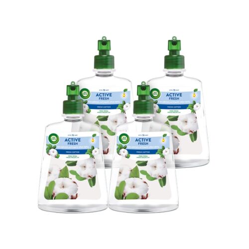 Air Wick Active Fresh Fresh Cotton punjenje za osvježivač zraka, 4 komada