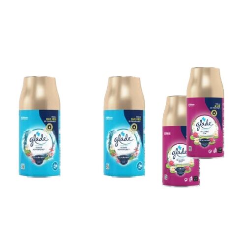 Glade Variety Set: 2 Osvježivača zraka Ocean Adventure i 2 Relaxing Zen