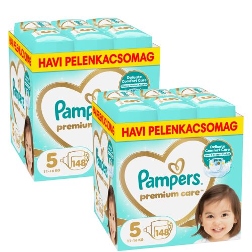 Pampers Premium Care 2 havi Pelenkacsomag 11-16kg Junior 5 (296db)
