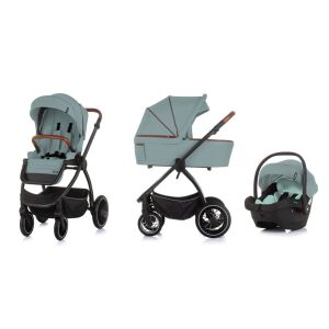 Chipolino Prestige 3 az 1-ben multifunkciós babakocsi - Basil: Átalakítható babakocsi mózeskosárral és autósüléssel - Chipolino