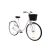 Adria Melody fehér női városi kerékpár, teljes nézet