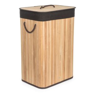 G21 72L Bambusz Szennyeskosár Fedővel és Kötélfogantyúkkal - G21