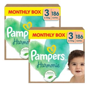 Pampers Harmonie 2 monthly nappy pack 6-10kg Midi 3 (372pcs) 128180005