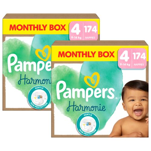 Pampers Harmonie 2 mesačné balenie plienok 9-14kg Maxi 4 (348ks) 145221476