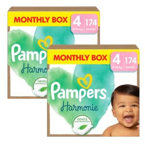 Pampers Harmonie 2 monthly nappy pack 9-14kg Maxi 4 (348pcs) 128180790