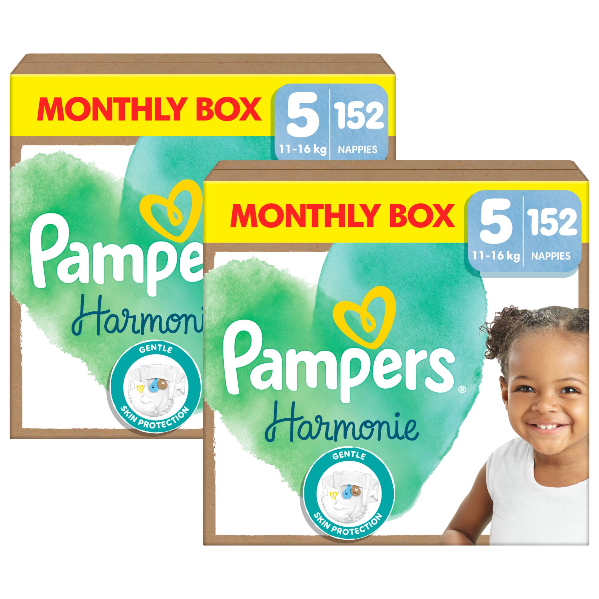 E-shop Pampers Harmonie 2 mesačné balenie plienok 11-16kg Junior 5 (304ks)