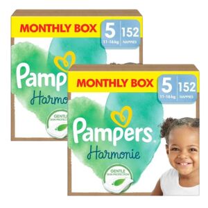 Pampers Harmonie 2 monthly nappy pack 11-16kg Junior 5 (304pcs) 128180996