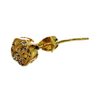 24K aranyozott rózsa, hossza 27 cm, elegáns fekete dobozban