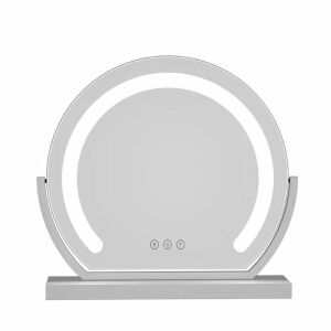 Sminktükör állvánnyal, Mindblower, Brighten Up, LED, forgatható, fa, 3 színmód, 60 cm, 60 cm