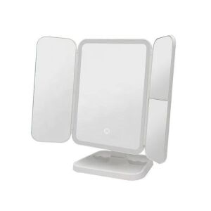 Sminkelő tükör LED megvilágítással, ON/OFF érintőkapcsoló gomb, 1x/2x/3x zoom