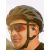 Man wearing OPN Sound Dashlyte bone conduction headphones while cycling