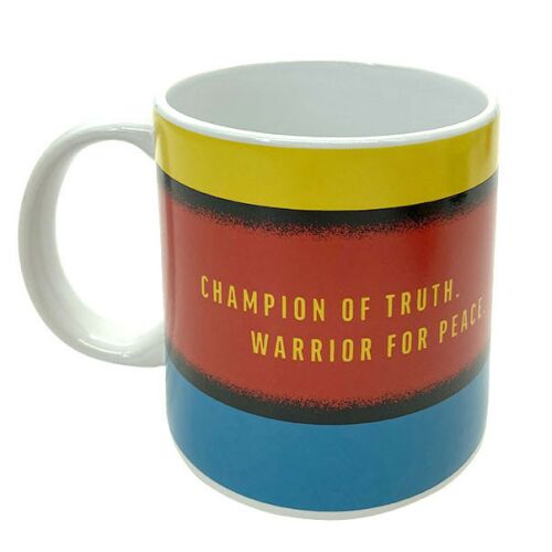 Wonder Woman Champion of Truth bögre, 11 oz, porcelán, piros, sárga, kék, fekete, ajándék bögre, kávé bögre, tea bögre