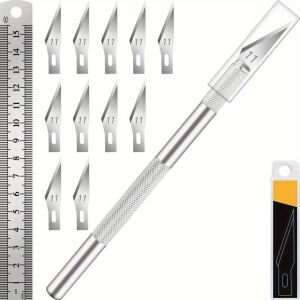 Precíziós Pengekészlet - 11 db Rozsdamentes Acél - Kézműves 128187005 - Szerszámkés