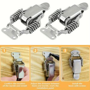 4 csomag vas csatolókampó állítható zárható csattal 128190679 - Építkezés & Felújítás