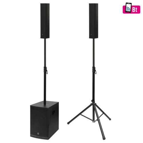 SAL PAS12W243S stereofoniczny profesjonalny system nagłośnieniowy kolumnowy, 800 W, Bluetooth TWS, 9 głośników, kolorowy ekran, statyw, procesor dźwięku DSP