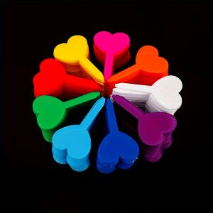 50 Szív alakú műanyag növény jelölő címke 128193550 - Palántanevelő cserép