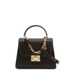 Michael Kors Serena schwarze Ledertasche mit goldener Kettenkette - Handtaschen