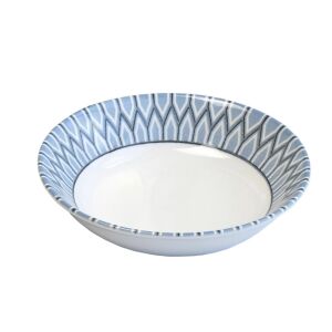 Mély leveses tányér 21,6x5cm kék fehér színben