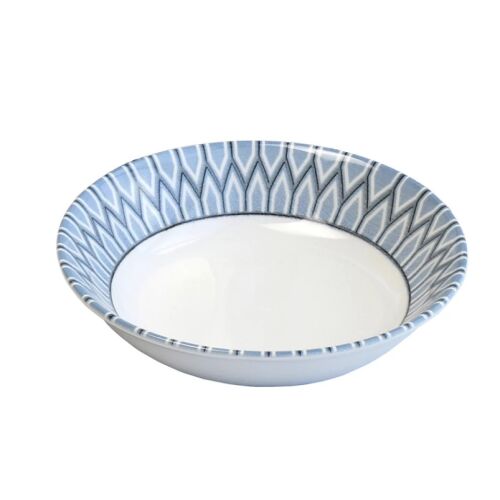 Mély leveses tányér 21,6x5cm kék fehér színben 128196145