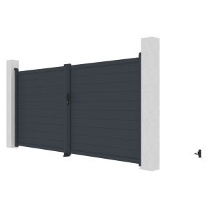 G21 Orlando 350x173 cm-es kétszárnyú kapu, antracit színben 135924701 - Kertkapu