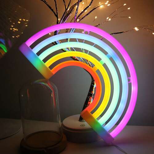 Dekoratív LED neonlámpa - szivárvány