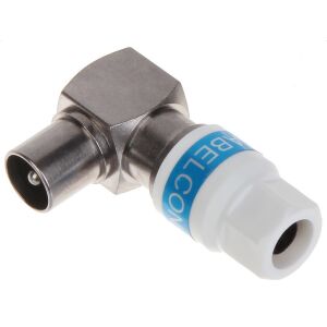 Cabelcon KOAX (IEC) dugó csatlakozó 90° RG-6 (professzionális) 129837720 - Koax csatlakozó