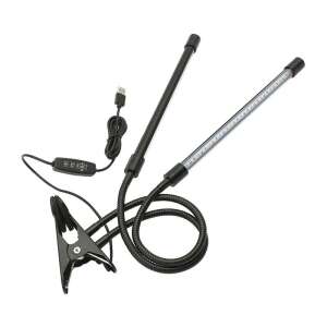 LED növényszövető lámpa állítható nyakkal, USB-ről működik, 12W, beltéri növényekhez, fűszernövényekhez, virágokhoz és palántákhoz - Növénynevelő lámpa