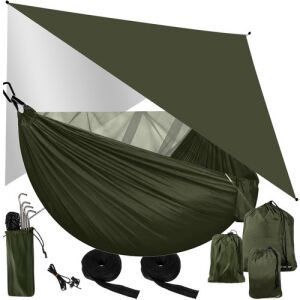 Trizand khaki turisztikai függőágy ponyvával és szúnyoghálóval 260x140 cm 130138916 - Trizand