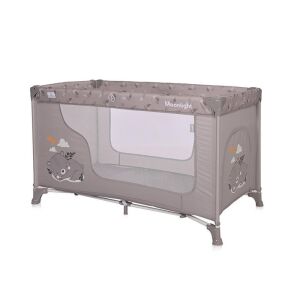 Lorelli Moonlight 1 fix utazóágy, String Dream mintával, szürke színben, medve mintával, csecsemők és kisgyermekek számára - Utazóágy és Kiegészítői