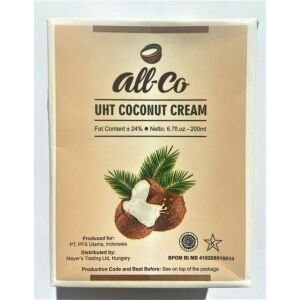 All-co Kókusztejszín (kókuszkrém) 200ml 24% kókuszolaj tartalommal 129819864 - Tej & Tejital