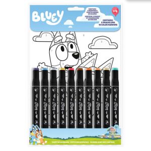 Bluey Számfestő készlet 10 színes filctollal, Oktató színező játék gyerekeknek - Művészet & Hobbi