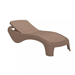 Keter Atlantic cappuccino polyrattan napozóágy, állítható háttámla - Kerti bútor