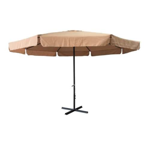 Rojaplast Standard bézs színű napernyő, 400 cm átmérővel, kertbe és teraszra