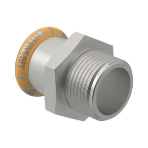 GEBERIT Mapress Therm inox külső menetes átmeneti idom, hűtés/fűtésre, 28mm x 3/4"K 128221544 - Víz, Gáz & Fűtésszerelés