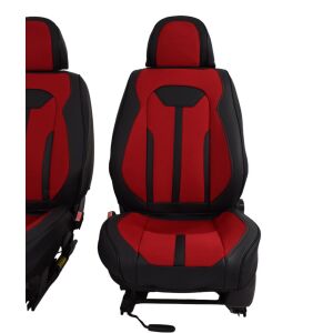 Hades Méretezett Üléshuzat Bőr/Szövet -Bordó/Fekete- 1db első ülésre 128225584 - Nonbrand Autó üléshuzat