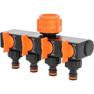 Distribuitor de apă pentru grădină cu 4 căi + reductor 135934859 - Irigare