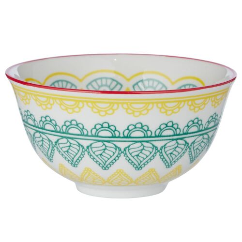 ORNAMENTS tálka 240 ml, sárga-zöld 128226951