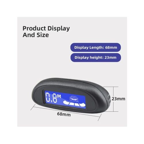 Senzori parcare tip OEM de 16.5mm cu display LED cu afisare individuala pe fiecare senzor Alb