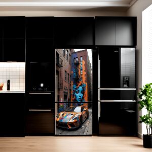 Színesen nyomtatott fólia hűtőszekrény dekorációhoz 200 x 90cm méretű modell: AVX-FR01