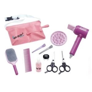 Fodrász és hajápoló játékkészlet kiegészítőkkel lányoknak, 11 darabot tartalmaz, 3+ éves kortól, 46x6.5.5x32.5cm, több színű