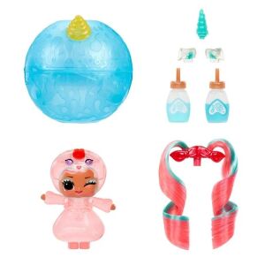 LOL Surprise egyszarvú baba kiegészítőkkel, 6+ éves kortól, 10x10cm, rózsaszín-kék