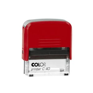Bélyegző C40 Colop piros átlátszó ház/fekete párna 129693114 - Irodai bélyegző