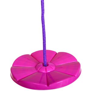 Rózsaszín virág alakú hintaülőke lila kötéllel, Tupiko - Kültéri hinta