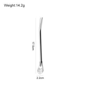 TOO KT-523 Rozsdamentes acél szívószál szűrőkanállal 128229232 - Báreszköz