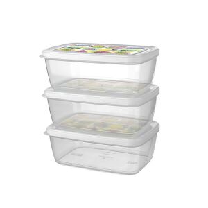 IRIS ARIA tárolódoboz szett 3 darabos, 3x850ml AP-9257 128229278 - Ételtároló