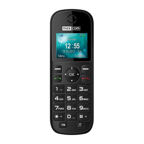 Maxcom MM35D SE Mobiltelefon, schwarz, Vorderansicht