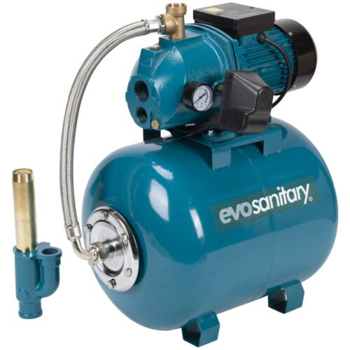EvoSanitary JET MQ 370D hidrofor szivattyú 50 literes tartállyal automatikus vízellátáshoz - Kerti szivattyú
