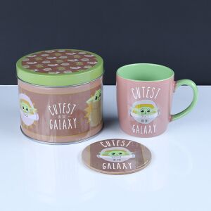 Pyramid International Star Wars The Mandalorian Grogu set za poklon s šalicom, podmetačem i limenom kutijom - Pyramid